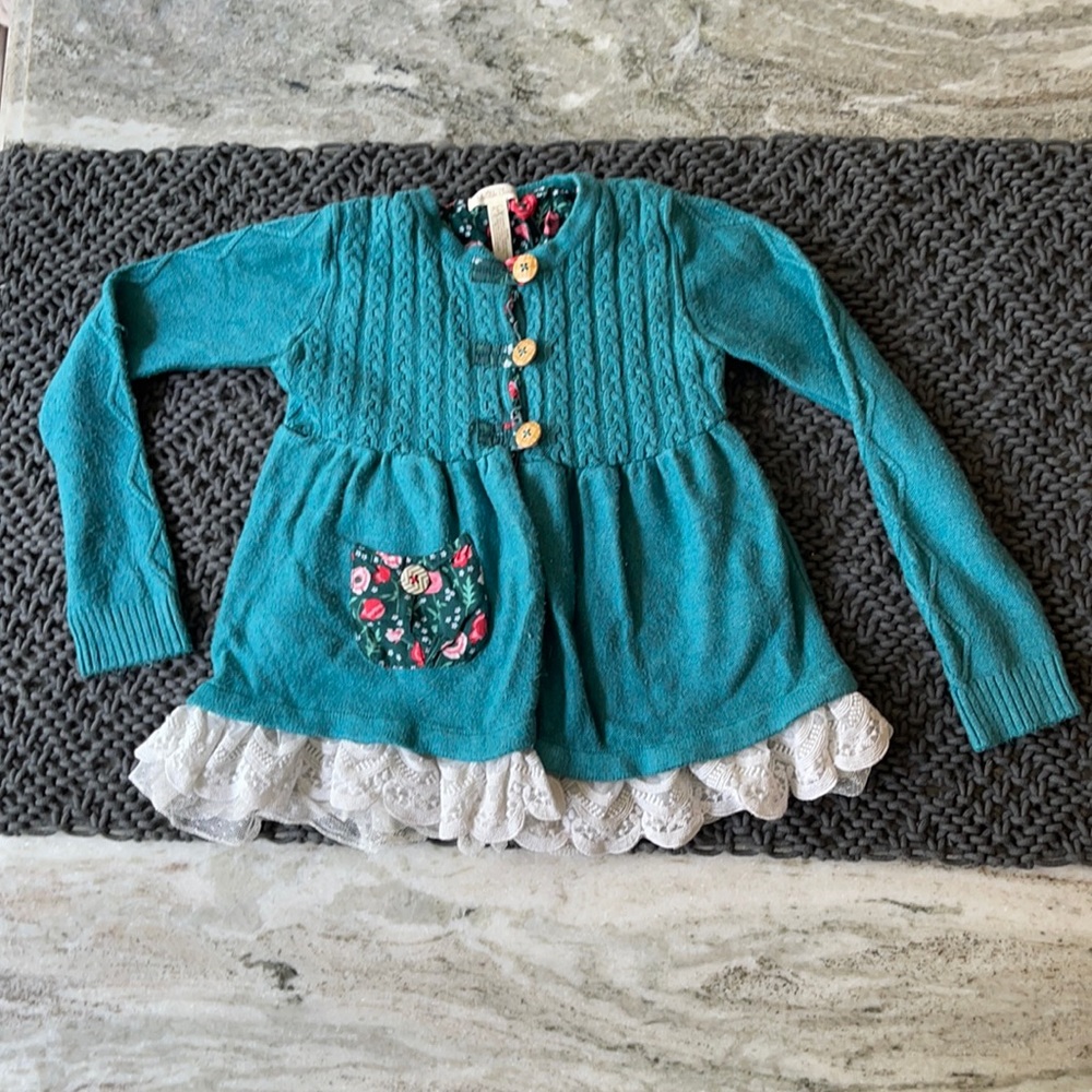 VGUC Matilda Jane Captivating teal sweater size 6